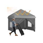 3m x 3m Pop-Up Gazebo with Sides, Waterproof Canopy, UV Protection, Mesh Windows